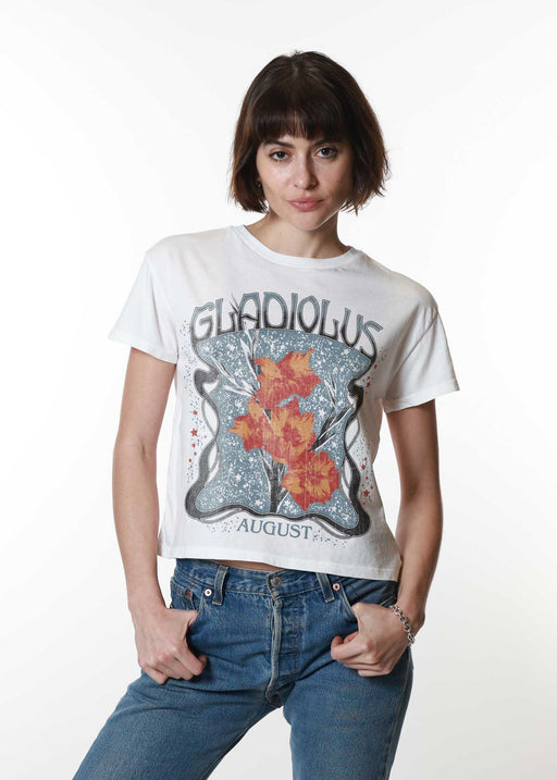 August Gladiolus Psychedelic White Classic Tee