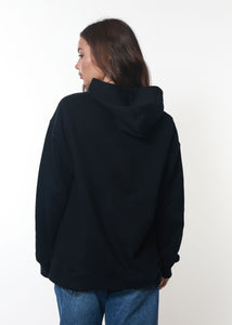 Heart Black Oversized Hoodie