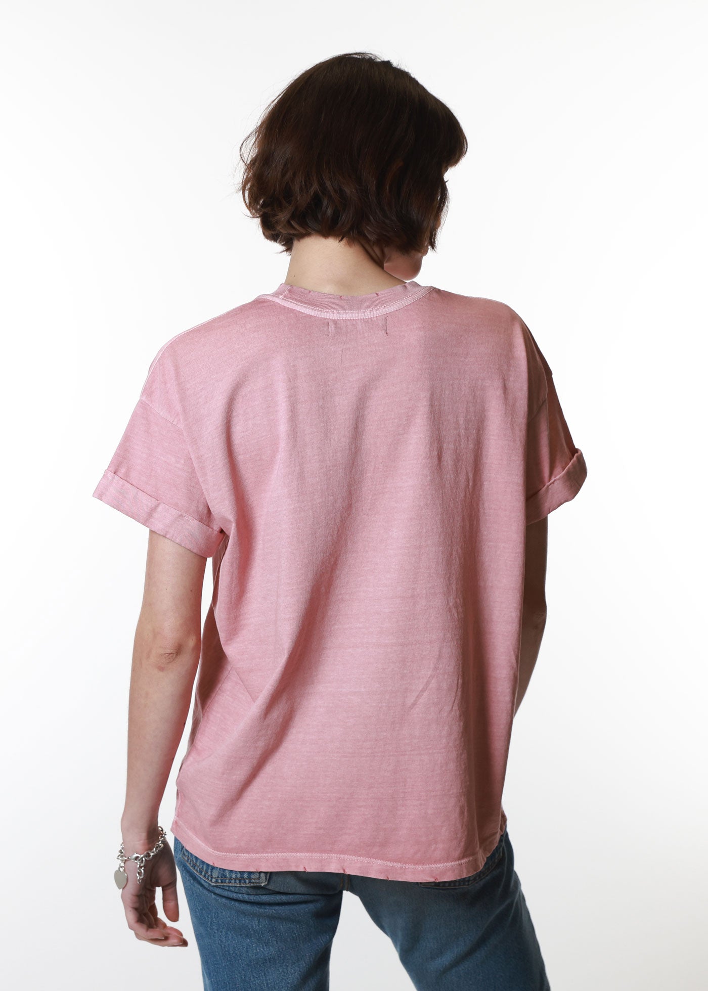 Holiday Spirits Dusty Pink Boyfriend Tee