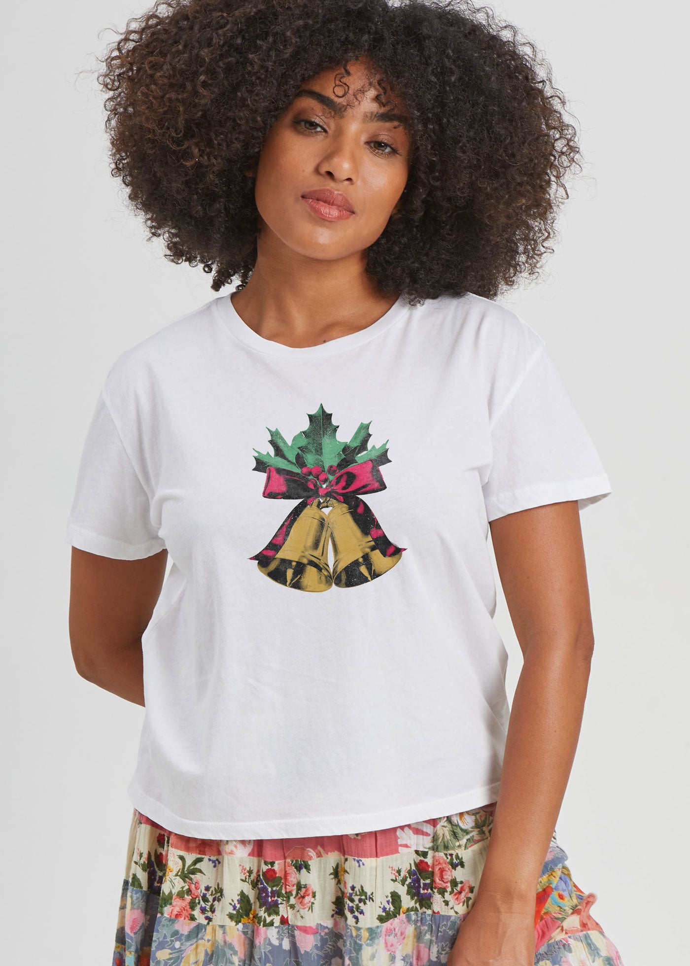 Bells & Holly Vintage White Classic Tee