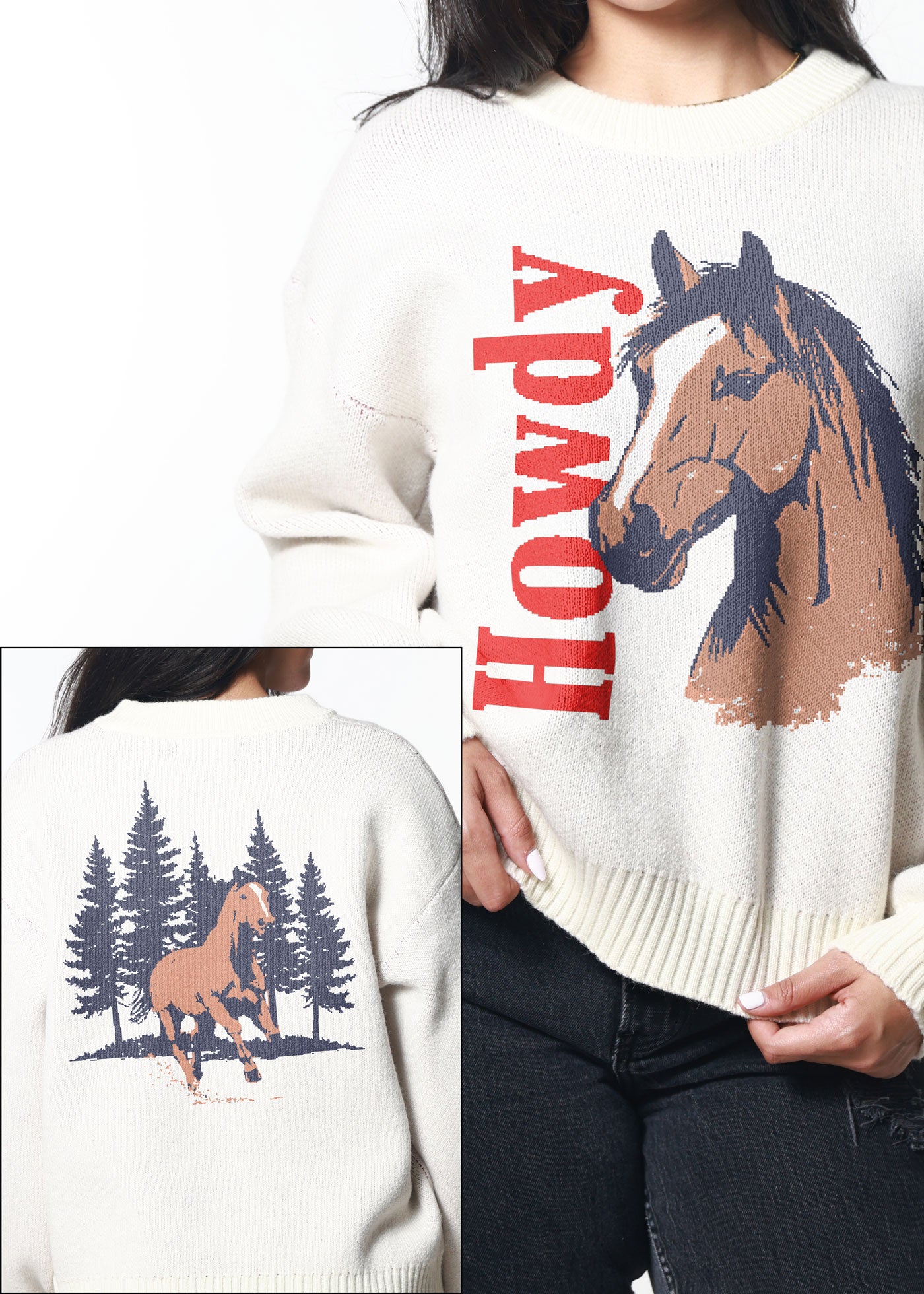 Howdy Horse Oversized Sweater