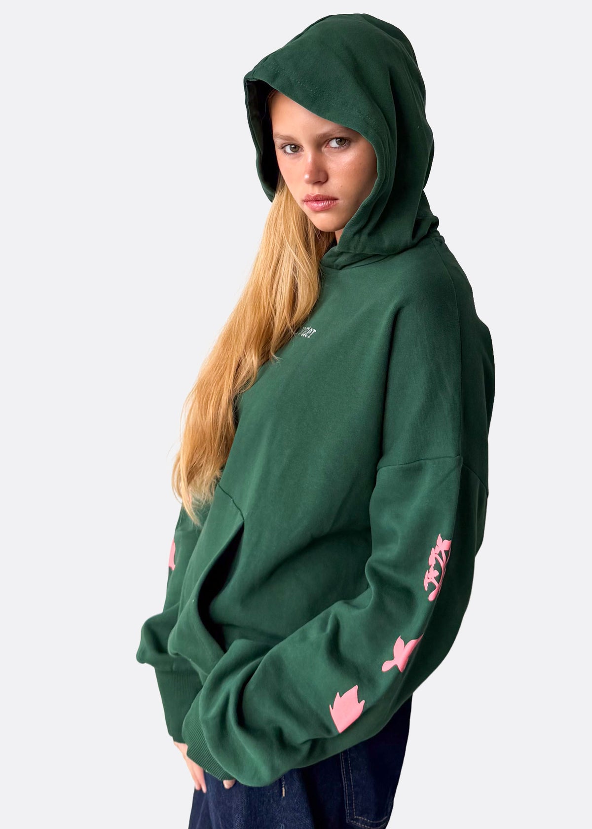 Just Add Water Organic Jade Green Oversized Hoodie