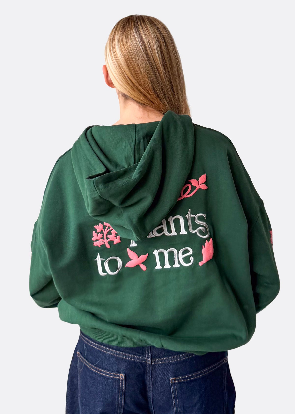 Just Add Water Organic Jade Green Oversized Hoodie