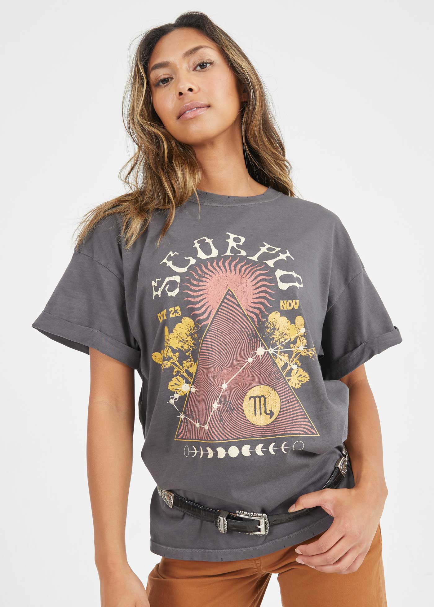 Scorpio Band Black Boyfriend Tee