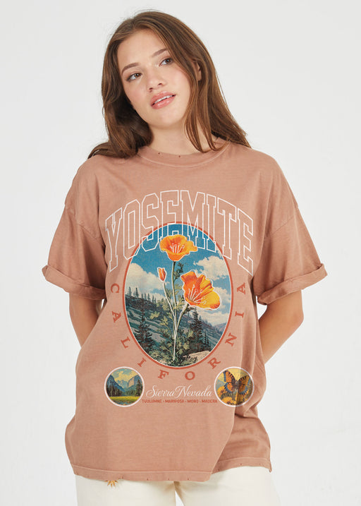 Yosemite Poppy Clay Boyfriend Tee