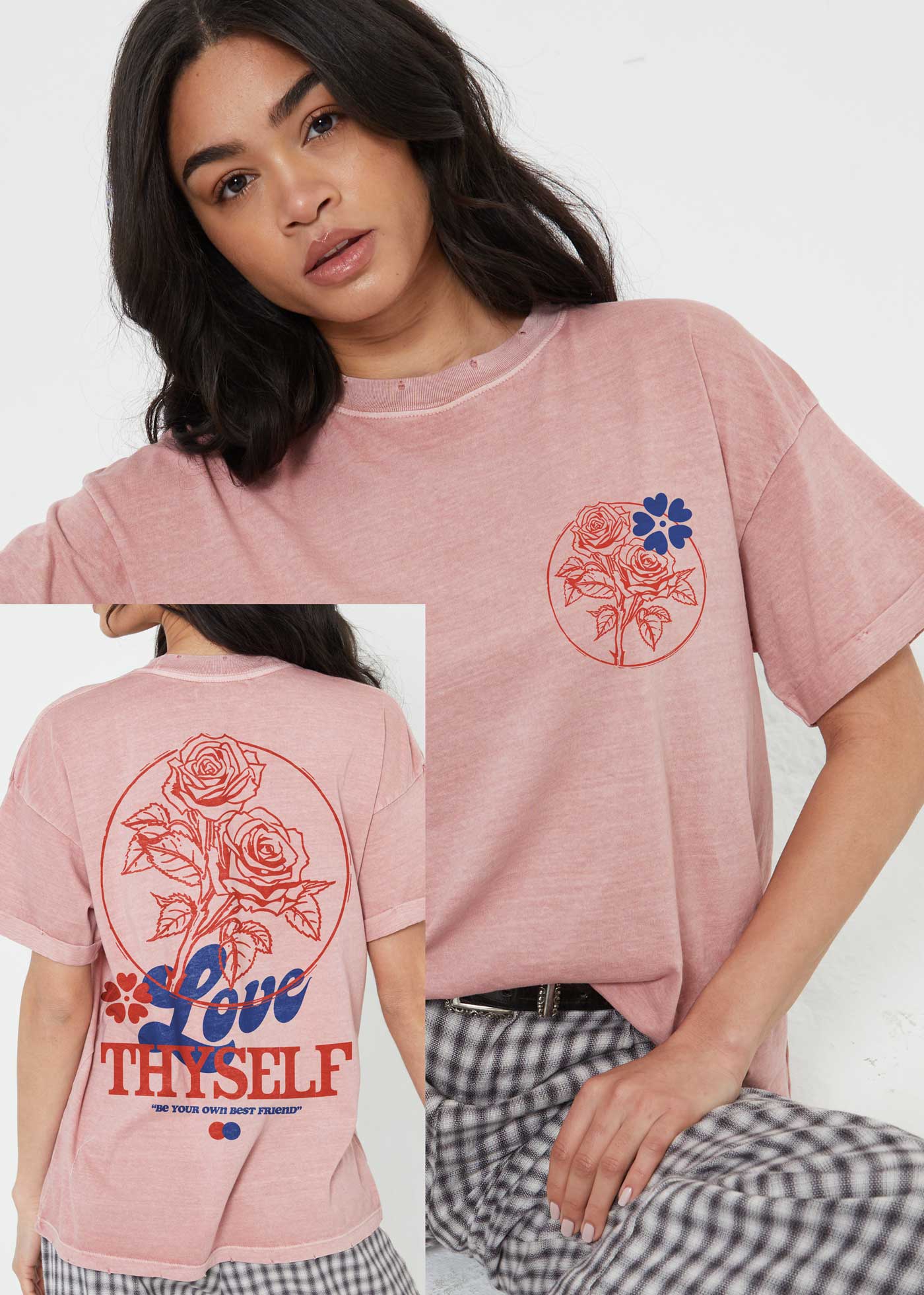 Love Thyself Dusty Pink Boyfriend Tee