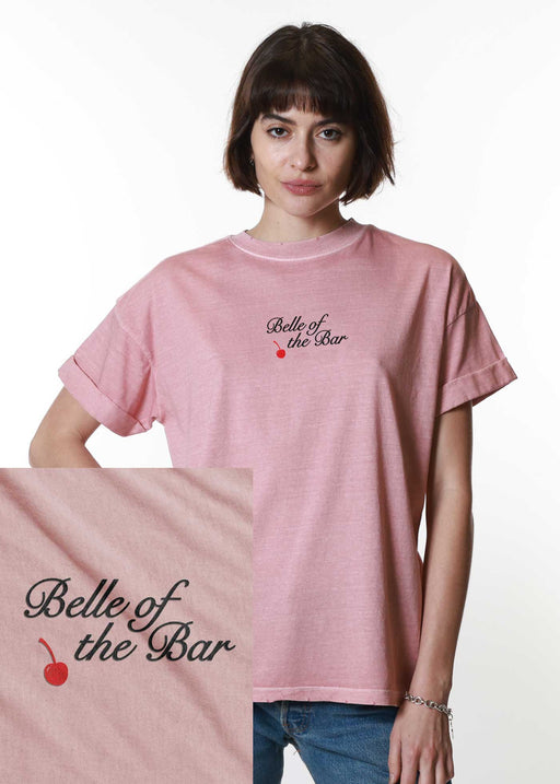 Belle of the Bar Dusty Pink Boyfriend Tee