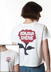 Bonjour Cherie Vintage White Classic Tee