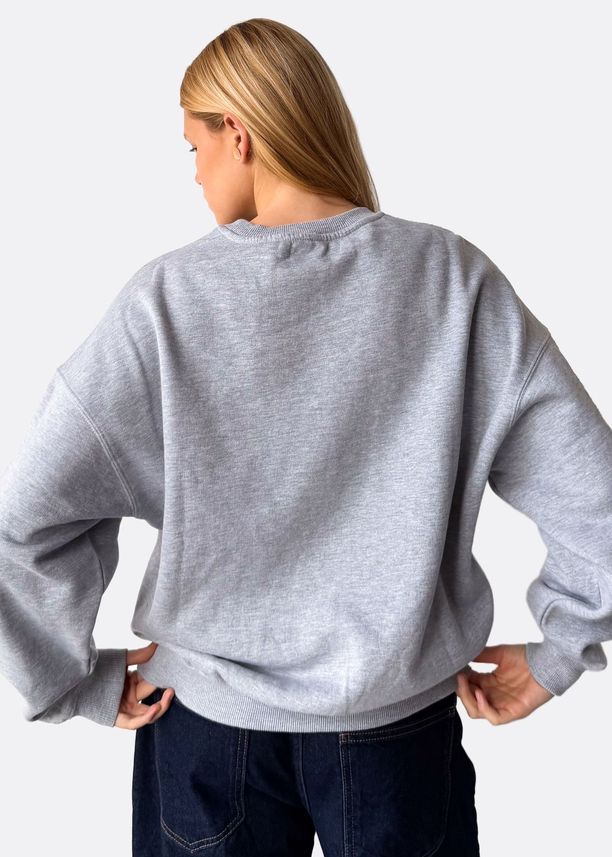 Kindness Heather Grey Oversized Crewneck Sweatshirt