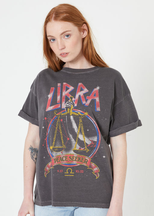 Libra Reunion Tour Vintage Black Boyfriend Tee