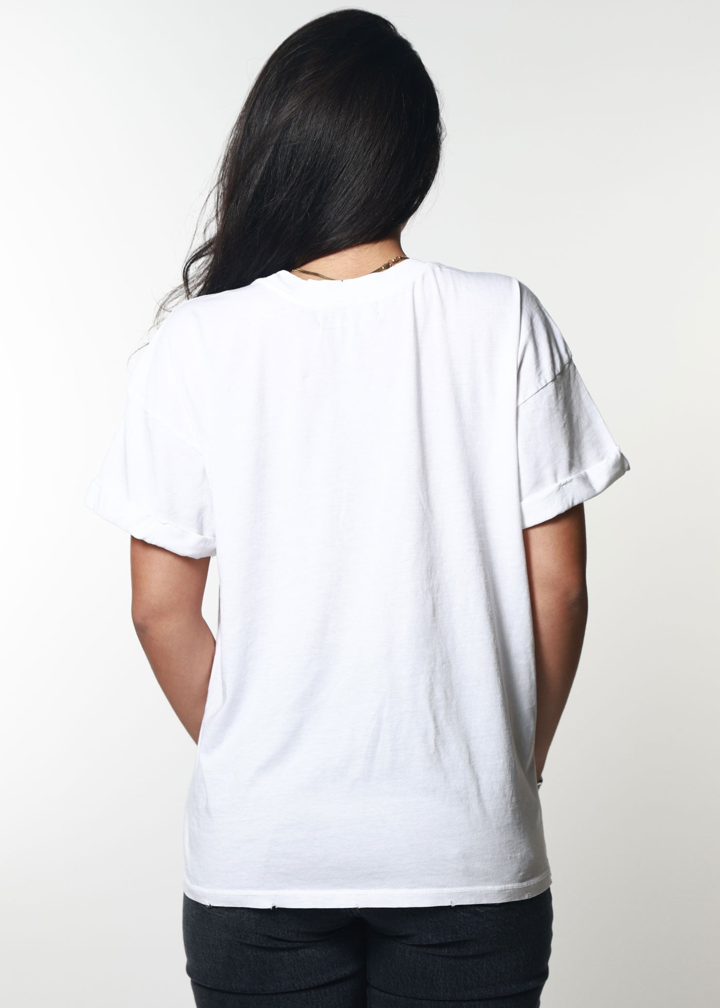 Livin Easy Vintage White Boyfriend Tee