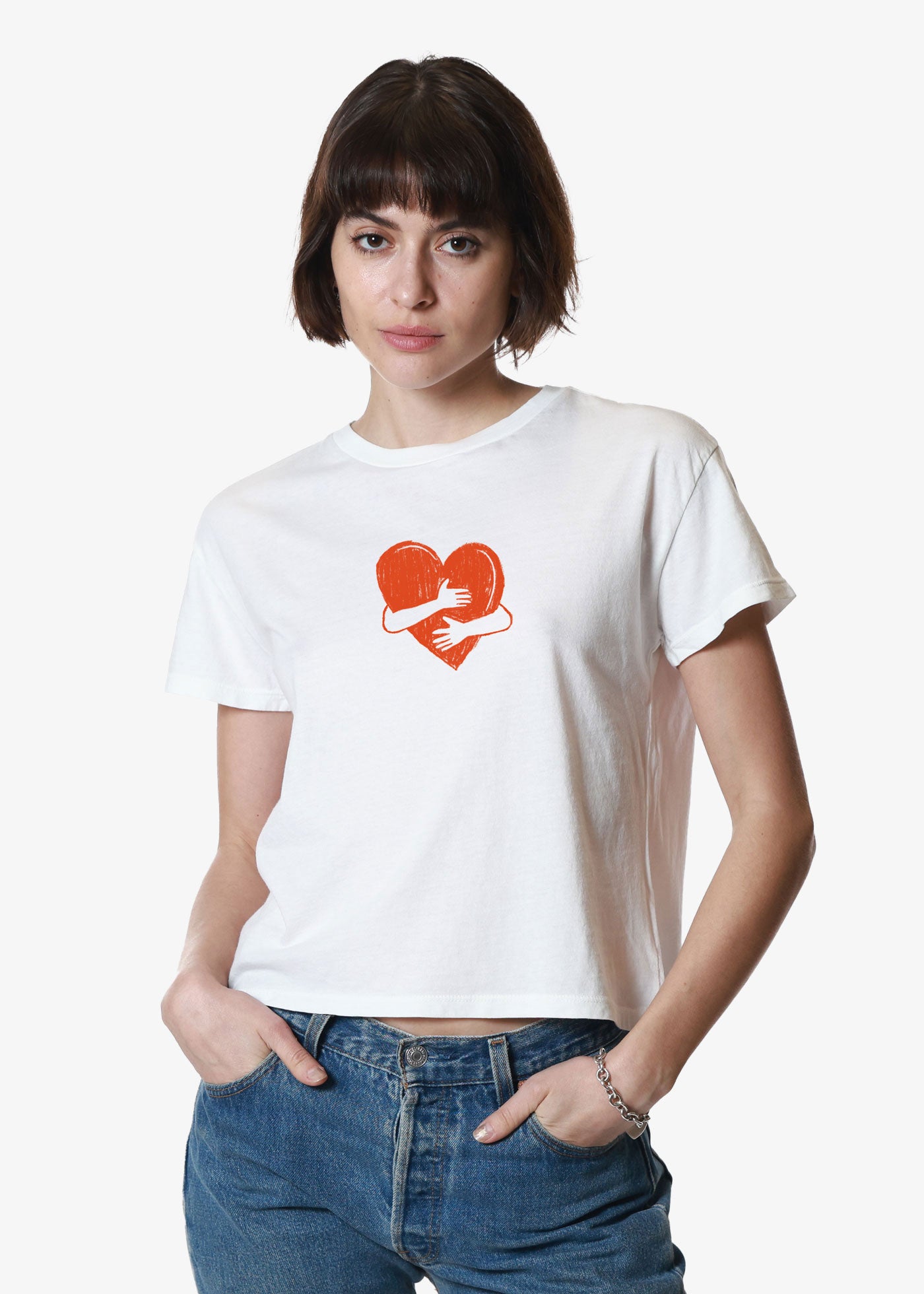 Love Yourself Vintage White Boyfriend SS