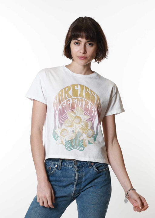 December Narcissus Psychedelic White Classic Tee