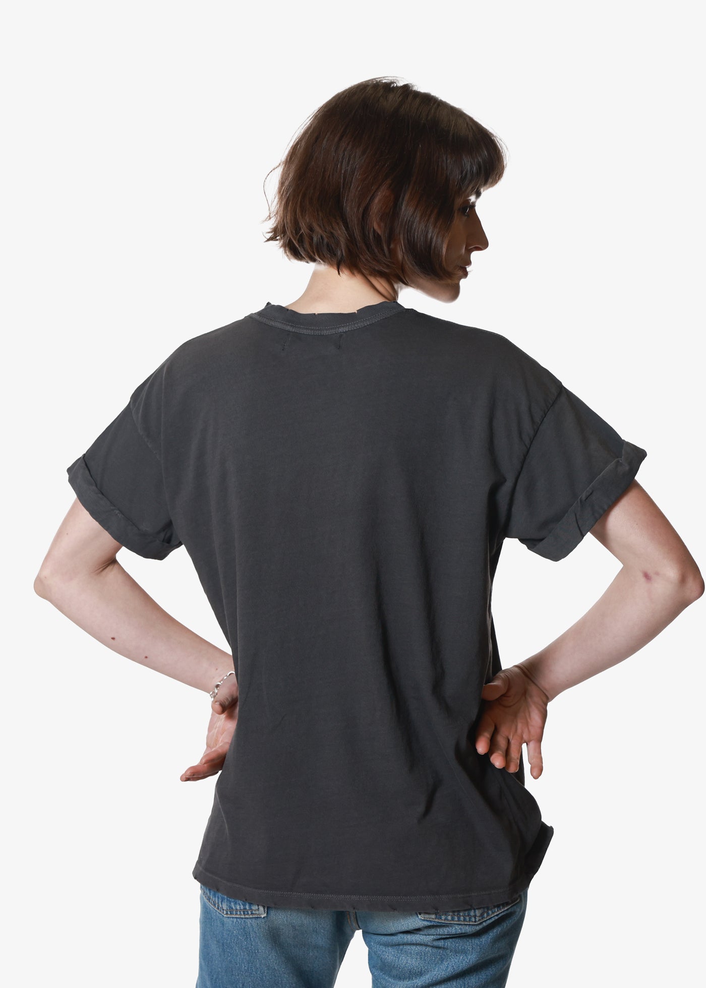 Paris Gardens Vintage Black Boyfriend Tee