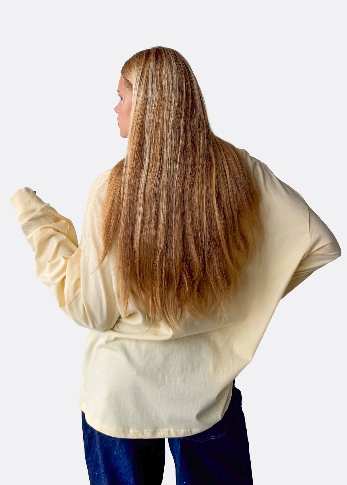 Plant Mama Organic Oatmeal Relaxed Fit Long Sleeve Tee