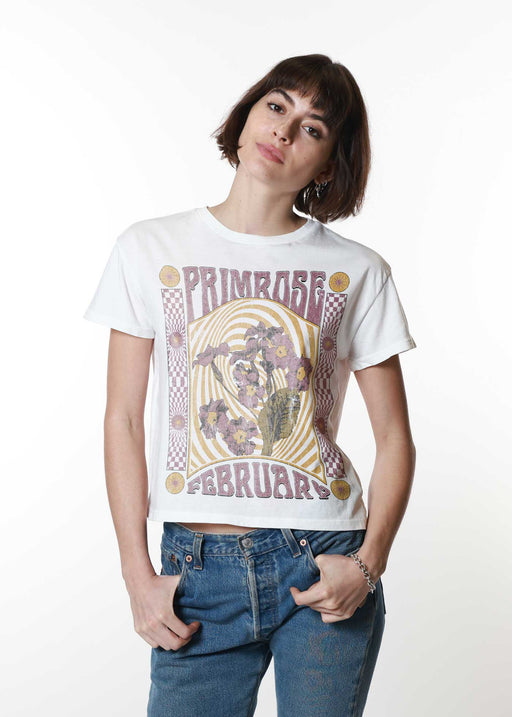 February Primrose Psychedelic White Classic Tee