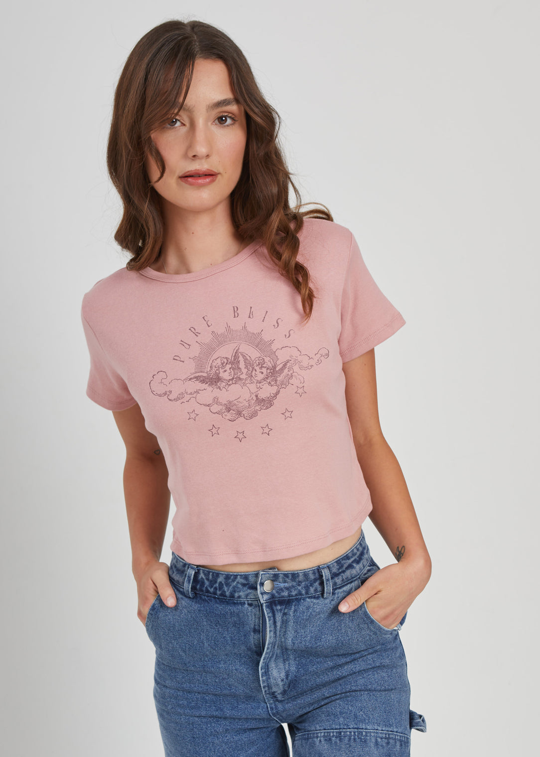 Pure Bliss Dusty Pink Baby Tee