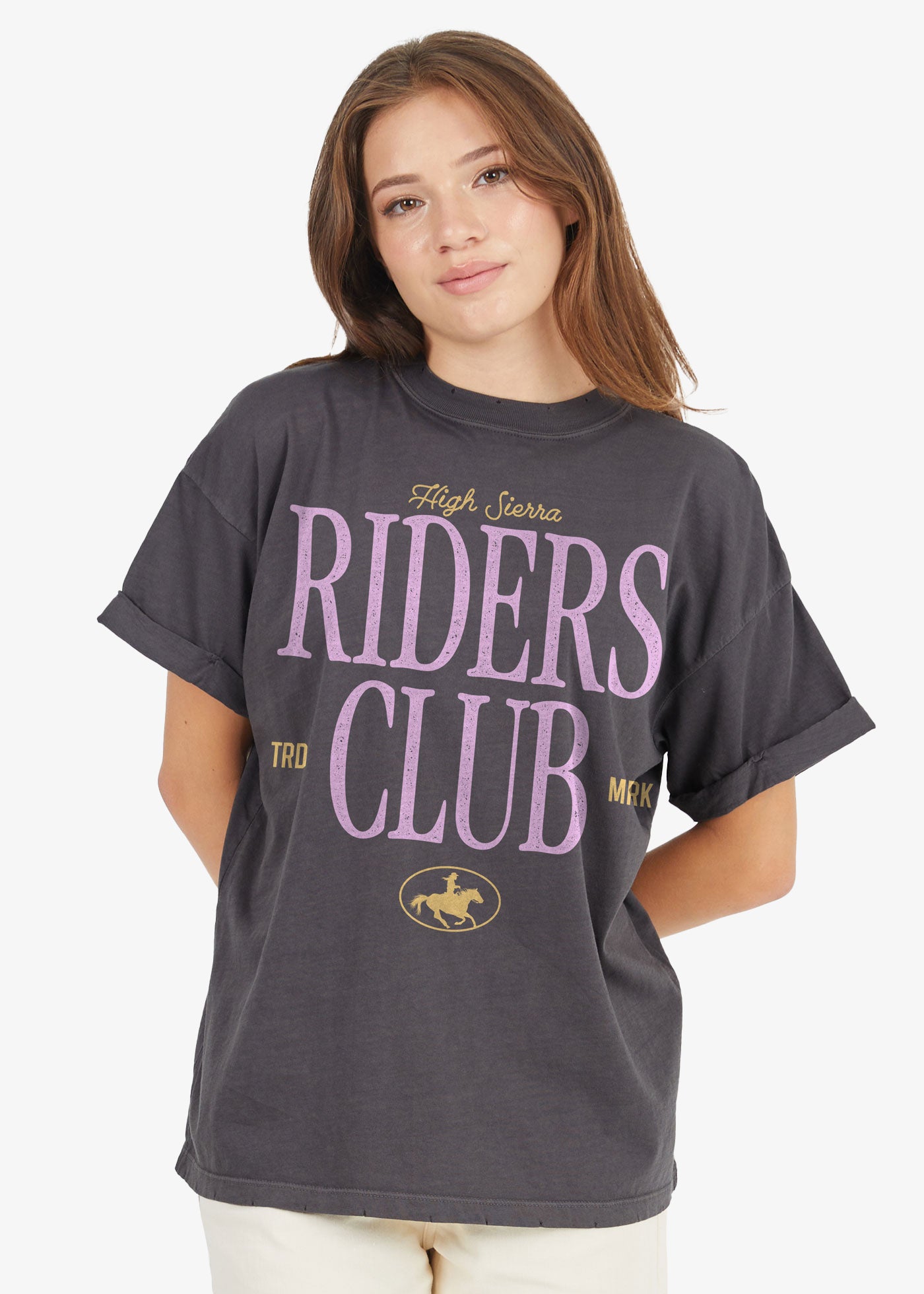 Riders Club Vintage Black Boyfriend Tee
