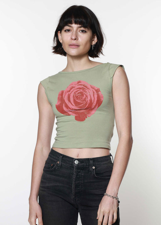 Rose Gradient Pistachio Backless Tee