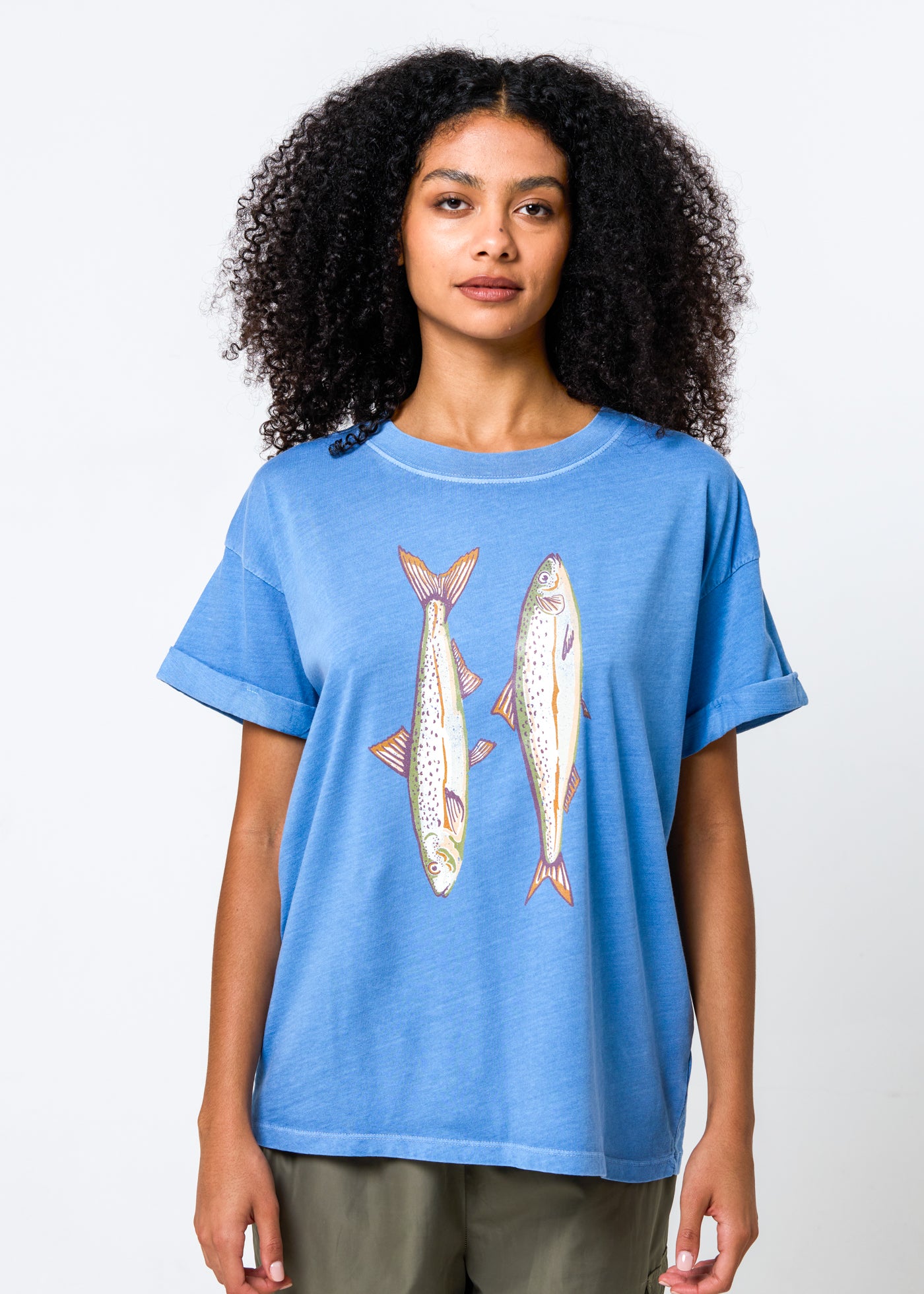 Sardines Denim Blue Boyfriend Tee