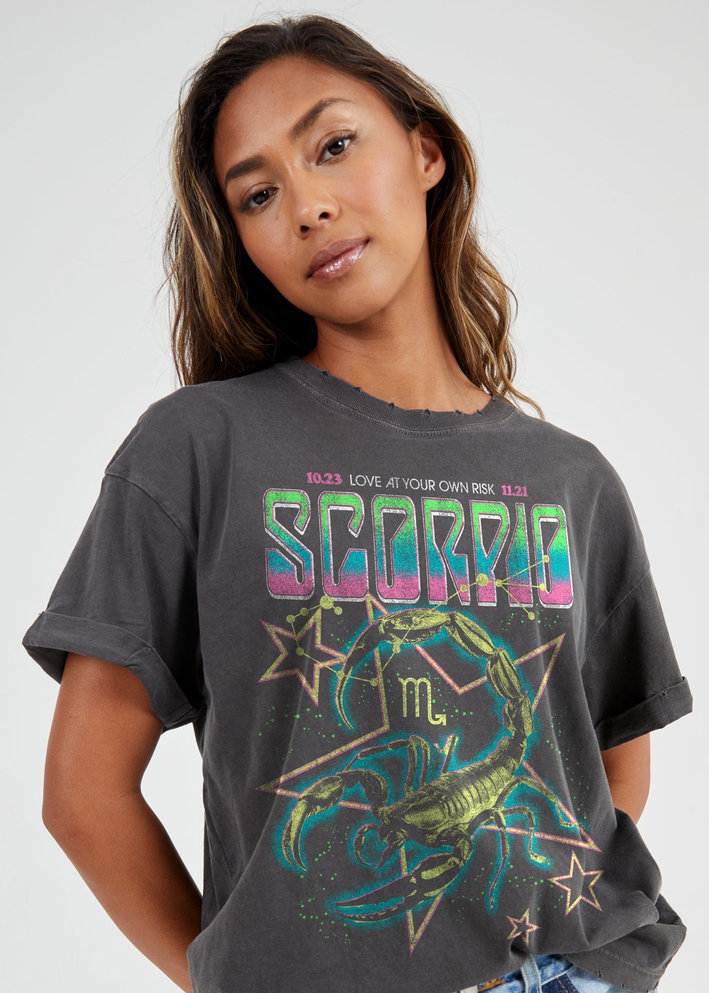 Scorpio Reunion Tour Vintage Black Boyfriend Tee