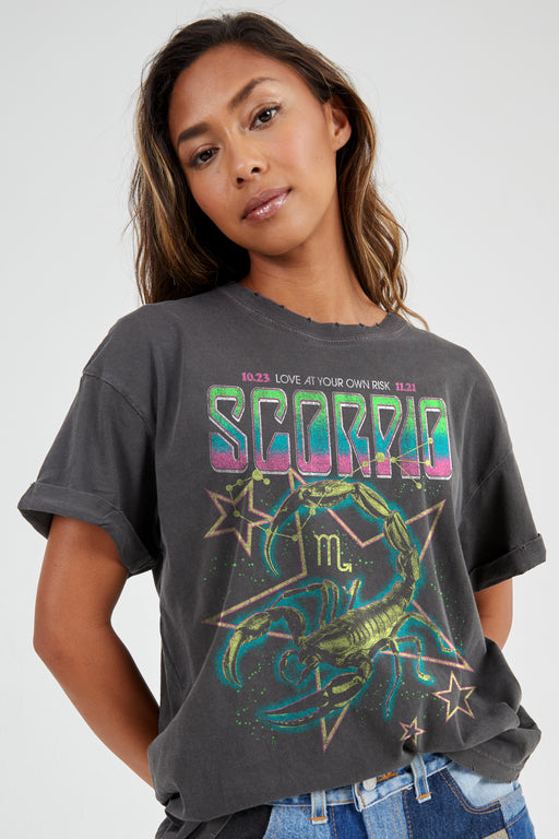 Scorpio Reunion Tour Vintage Black Boyfriend Tee