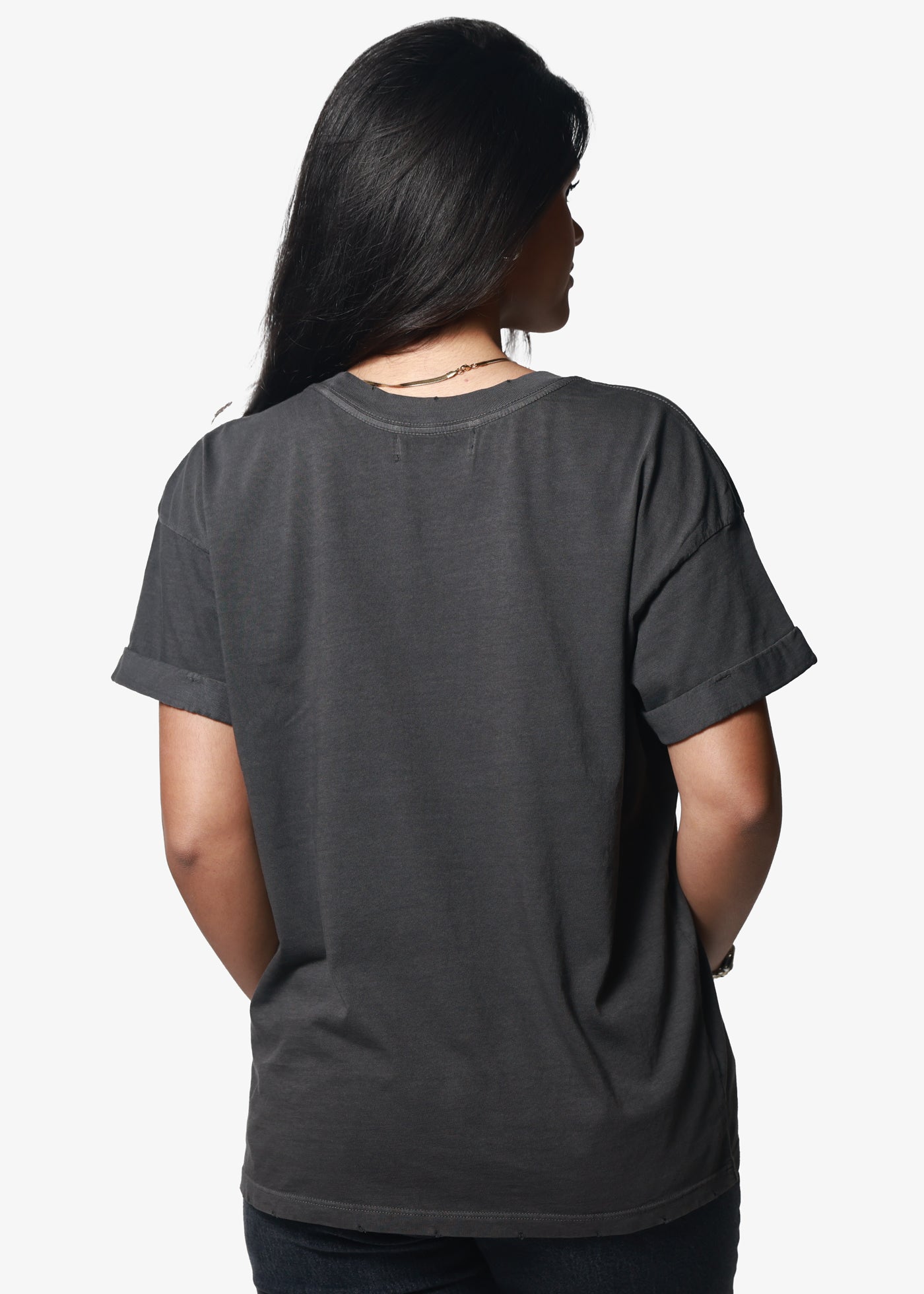 Smile & Raise Hell Vintage Black Boyfriend Tee
