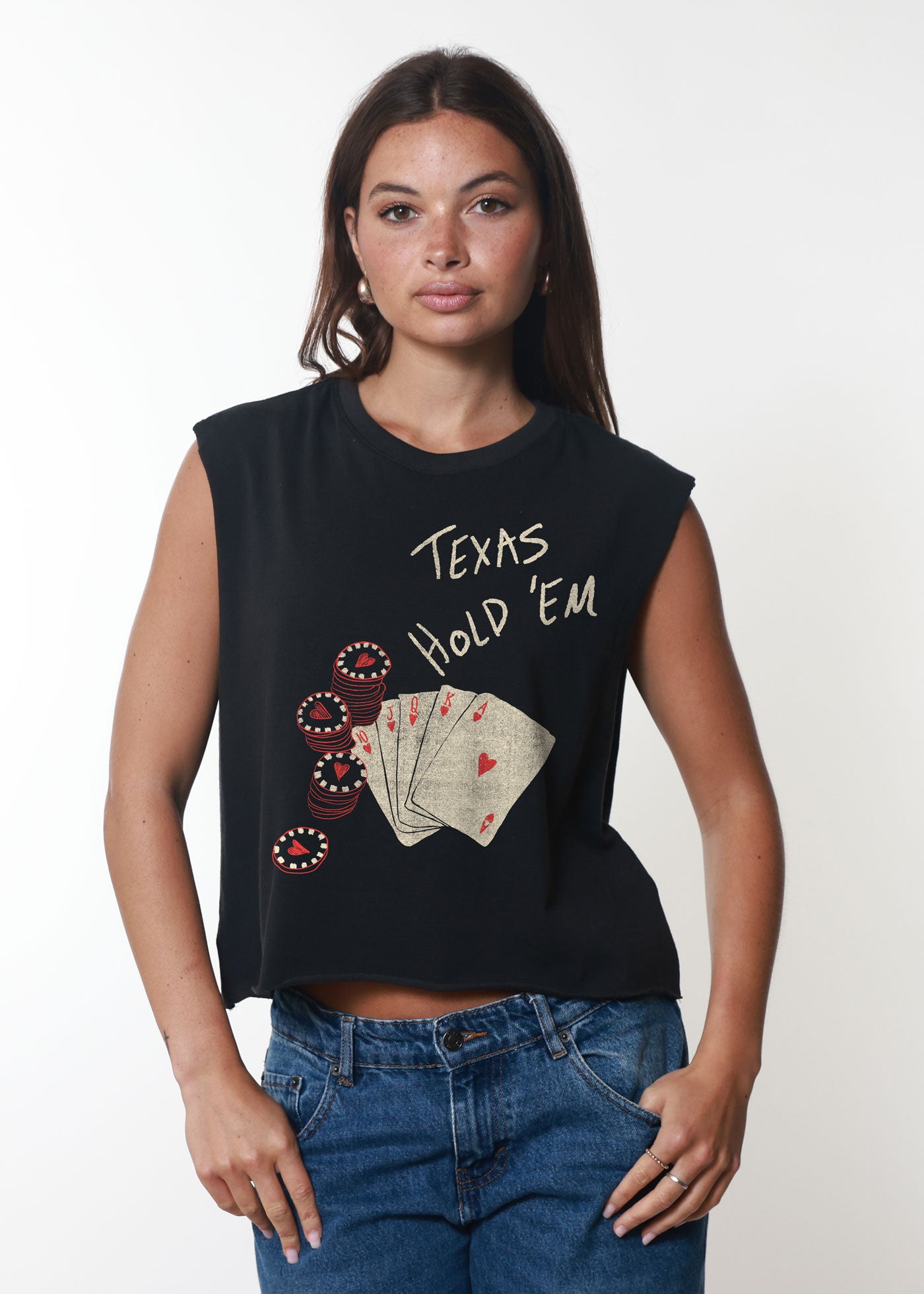 Texas Hold Em Black Boxing Tee