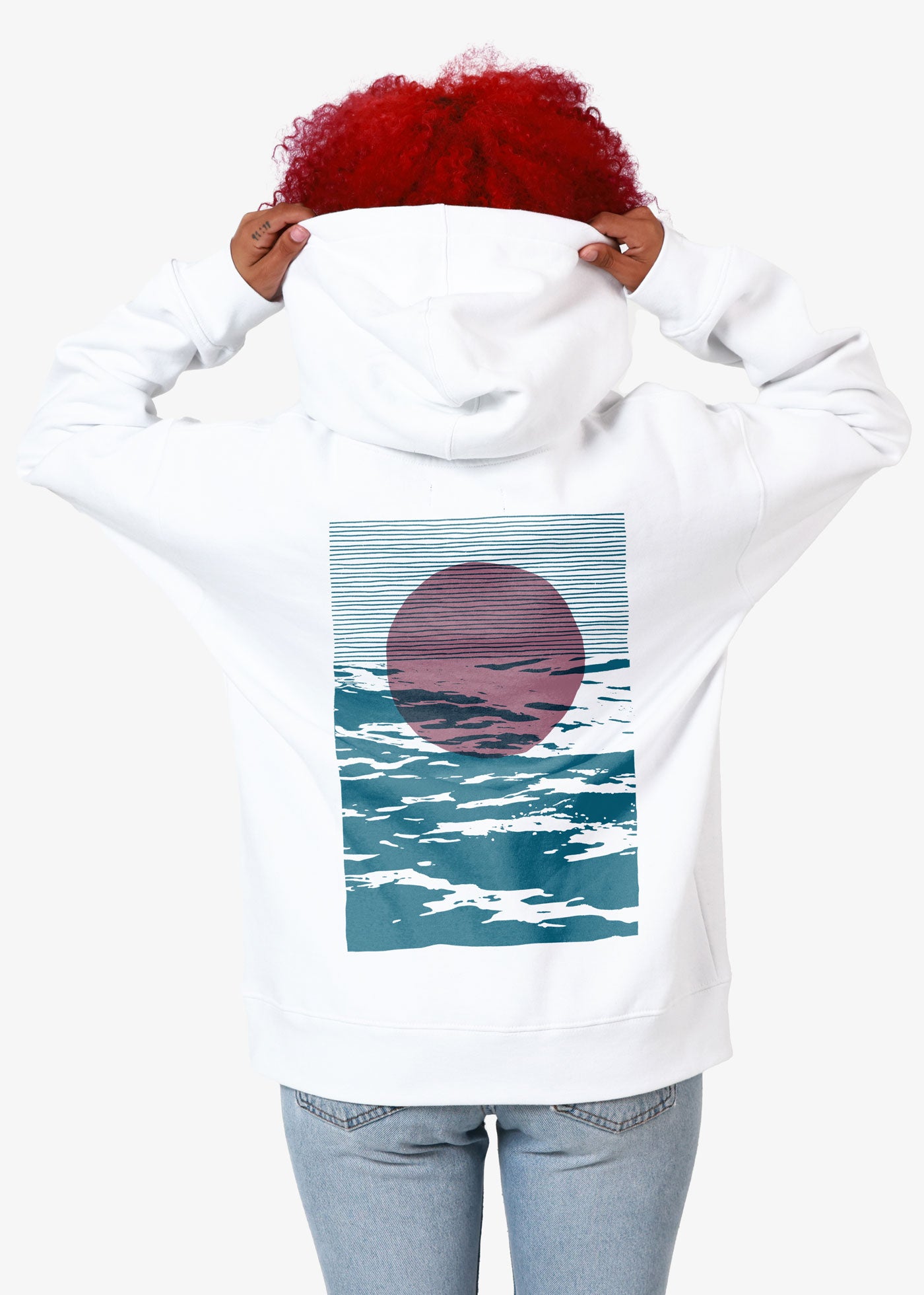 Tidal Oversized White Hoodie