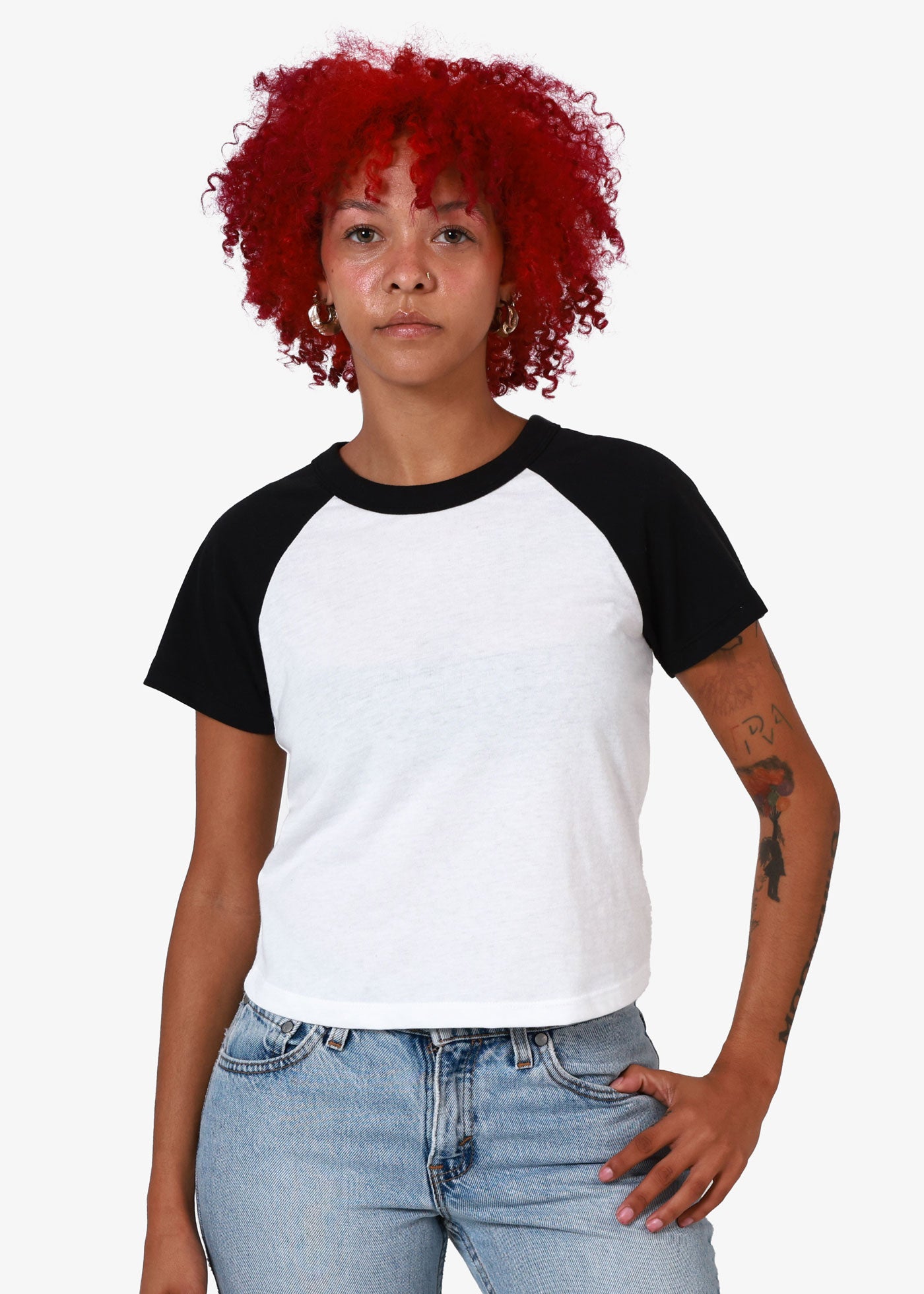 White & Blank Baby Raglan Tee