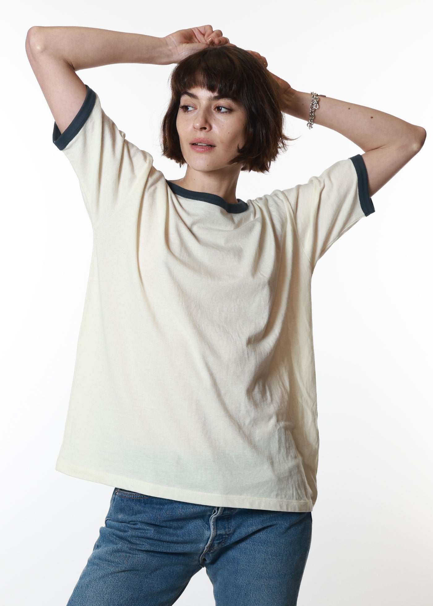 Bone & Slouchy Ringer Tee