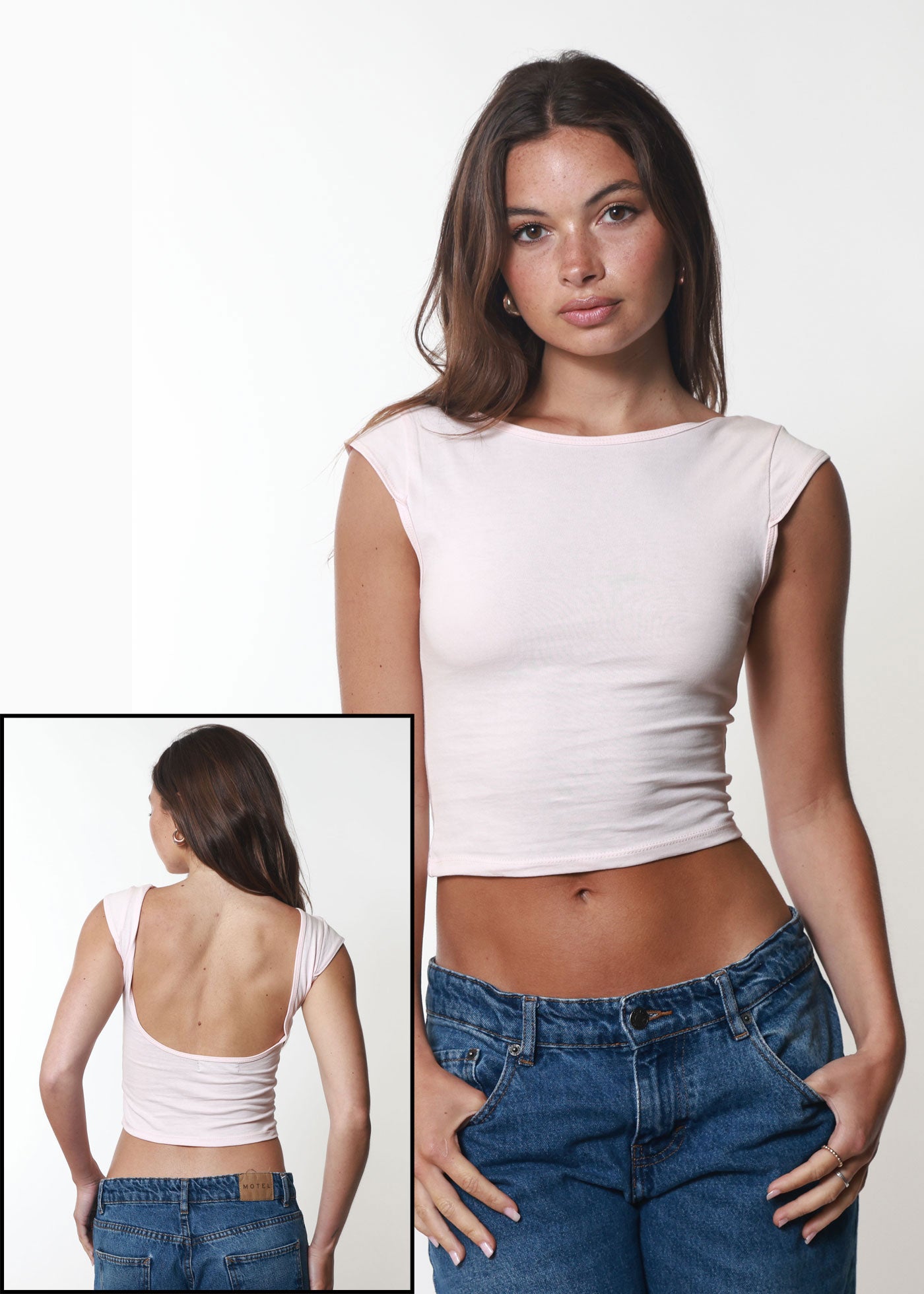 Light Pink Backless Tee