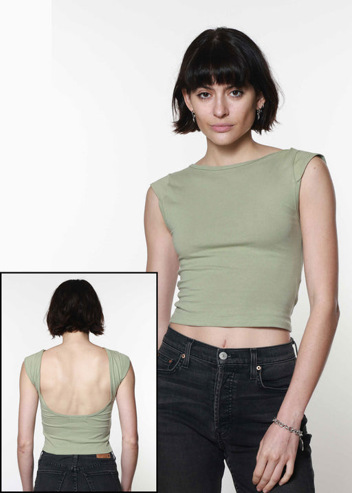 Pistachio Backless Tee