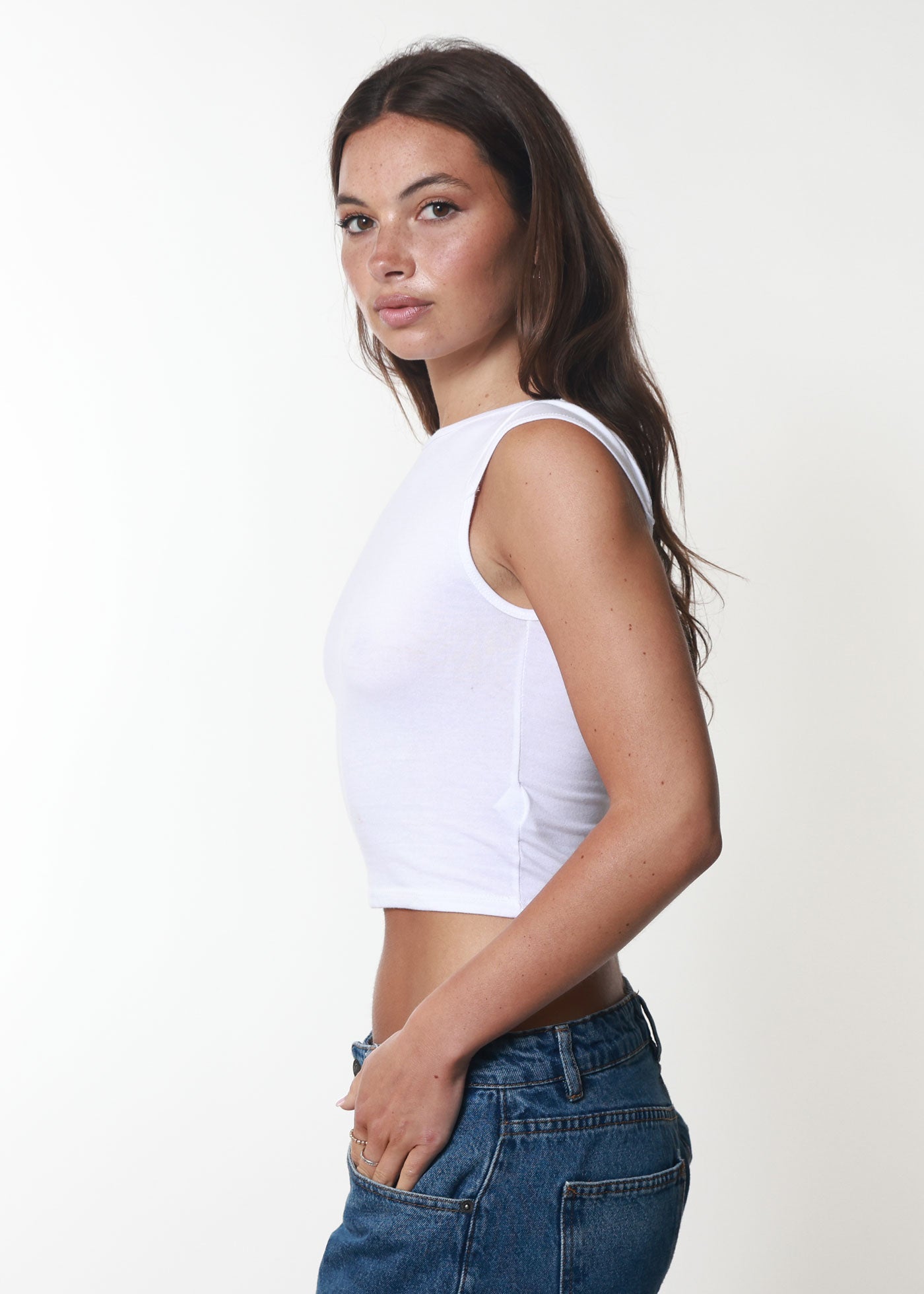 White Backless Tee