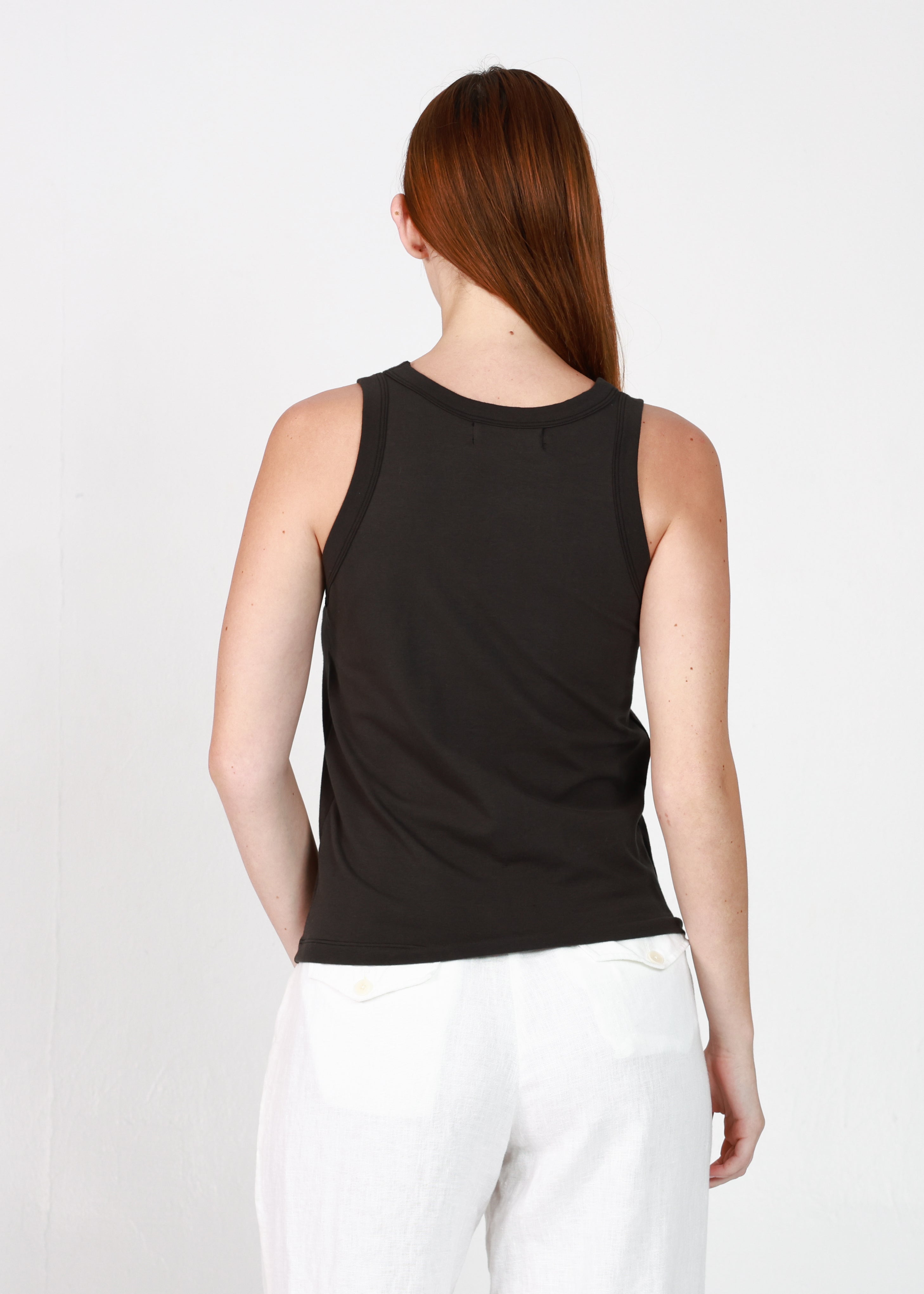 Black High Neck Tank