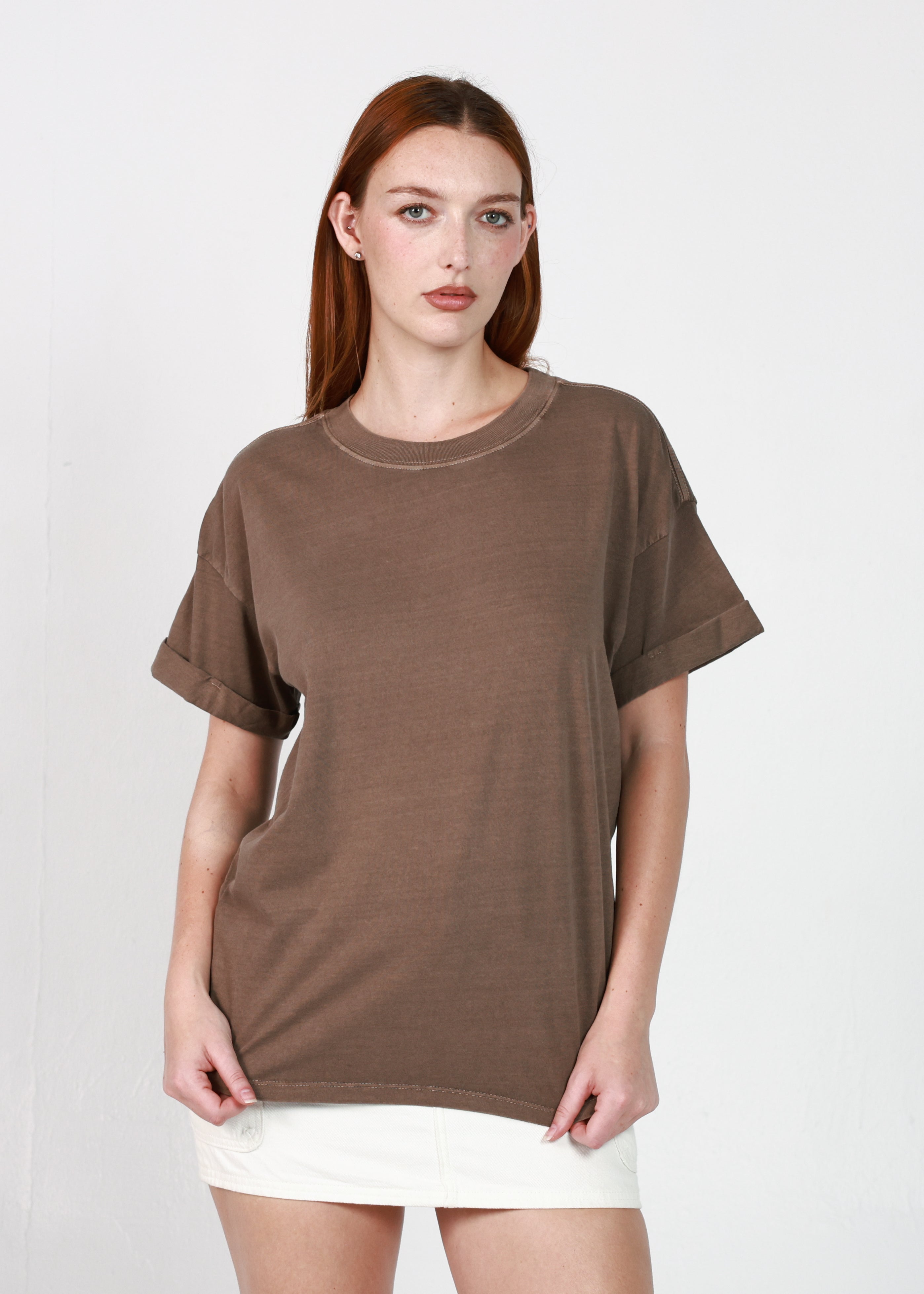 Espresso Brown Boyfriend Tee