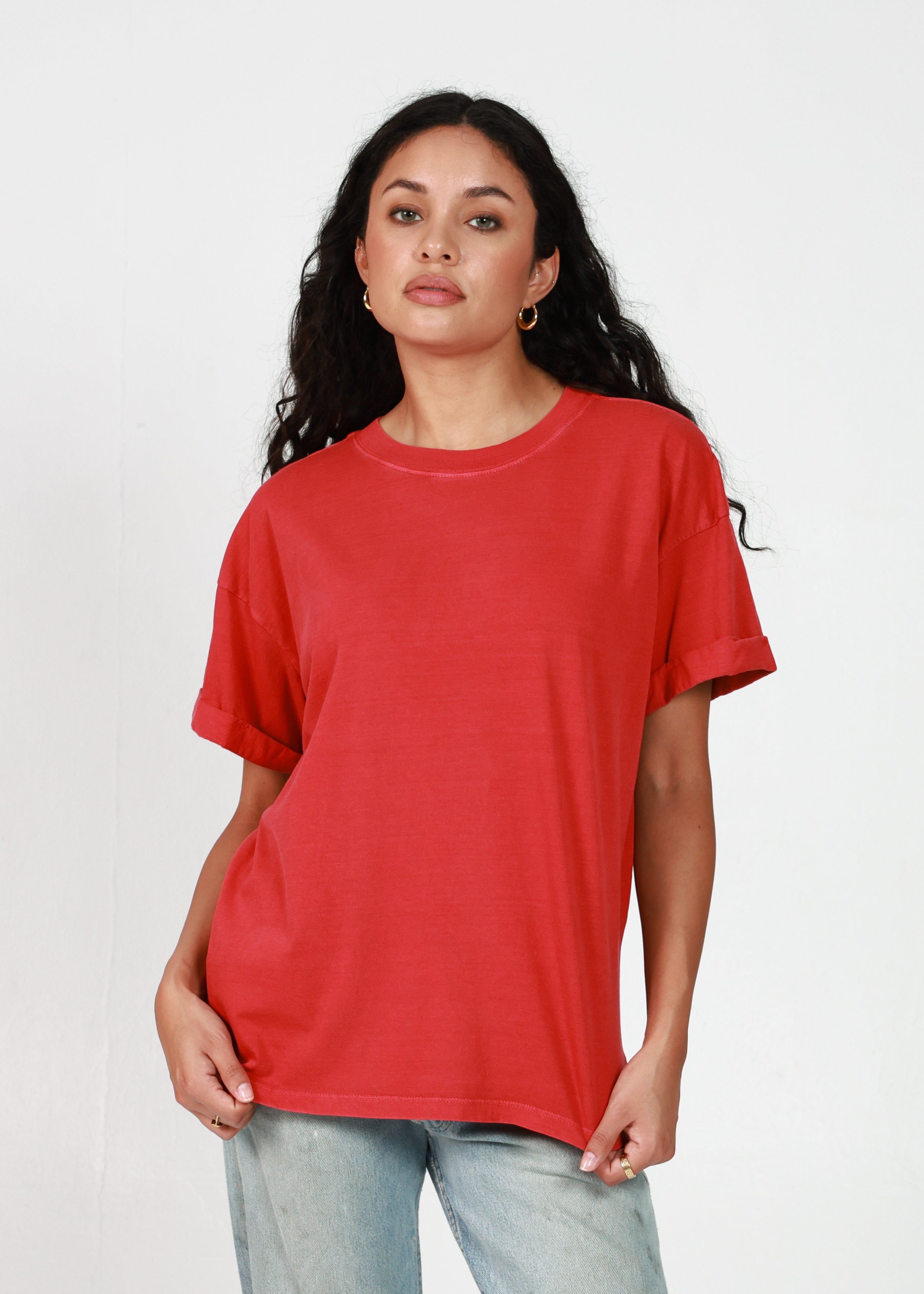 Red Boyfriend Tee
