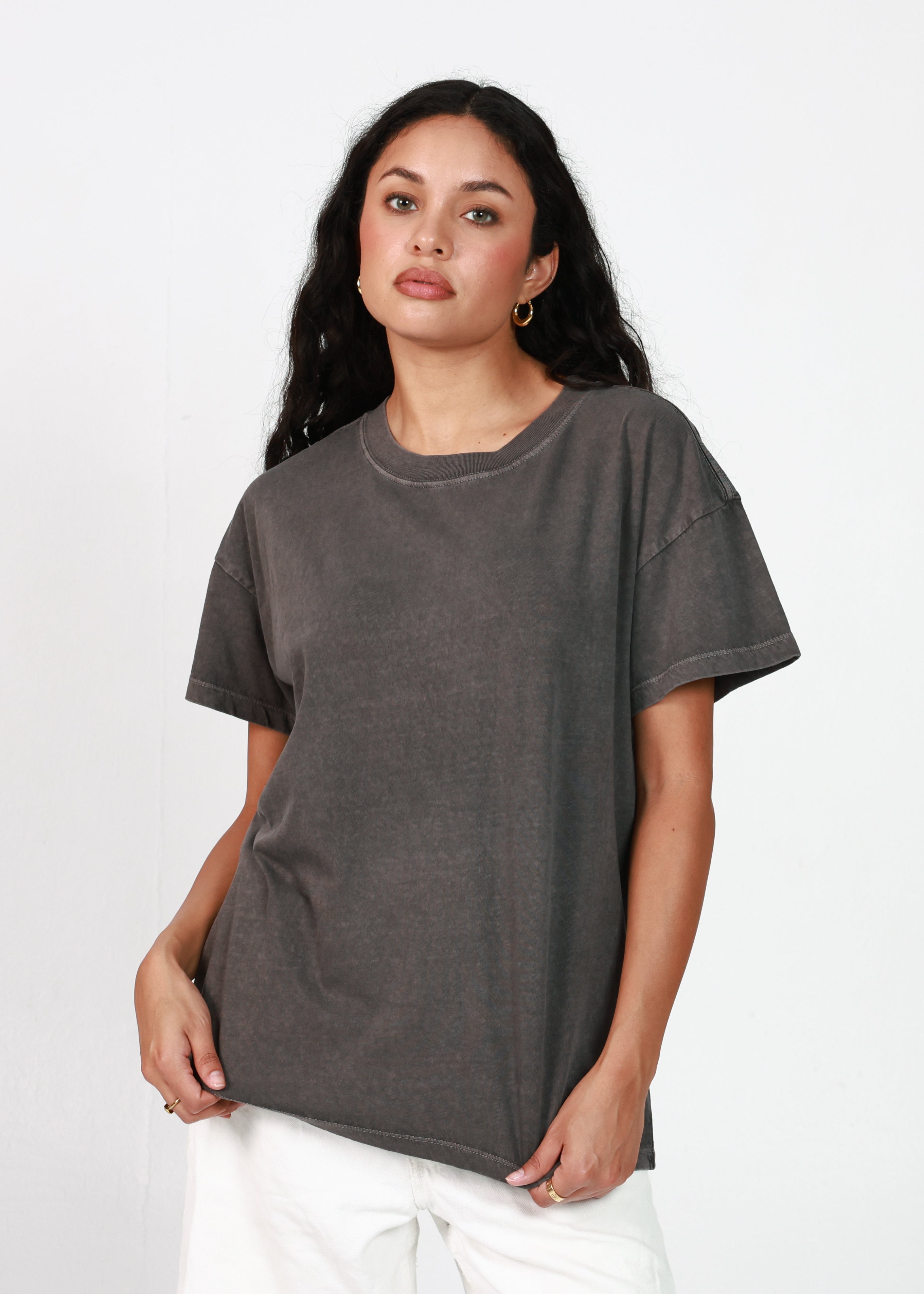 Vintage Black Oversized Tee