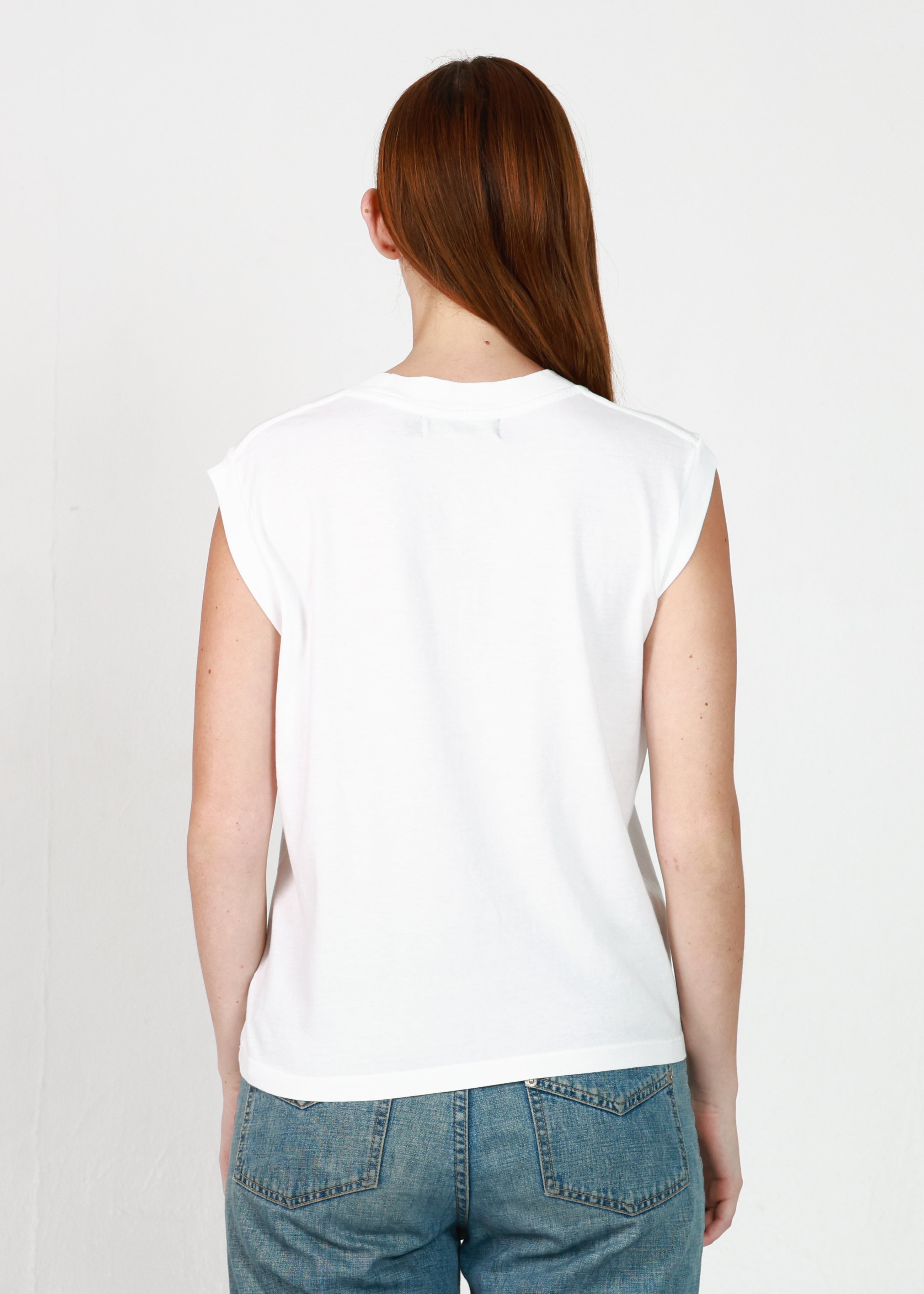 Vintage White Moto Tee