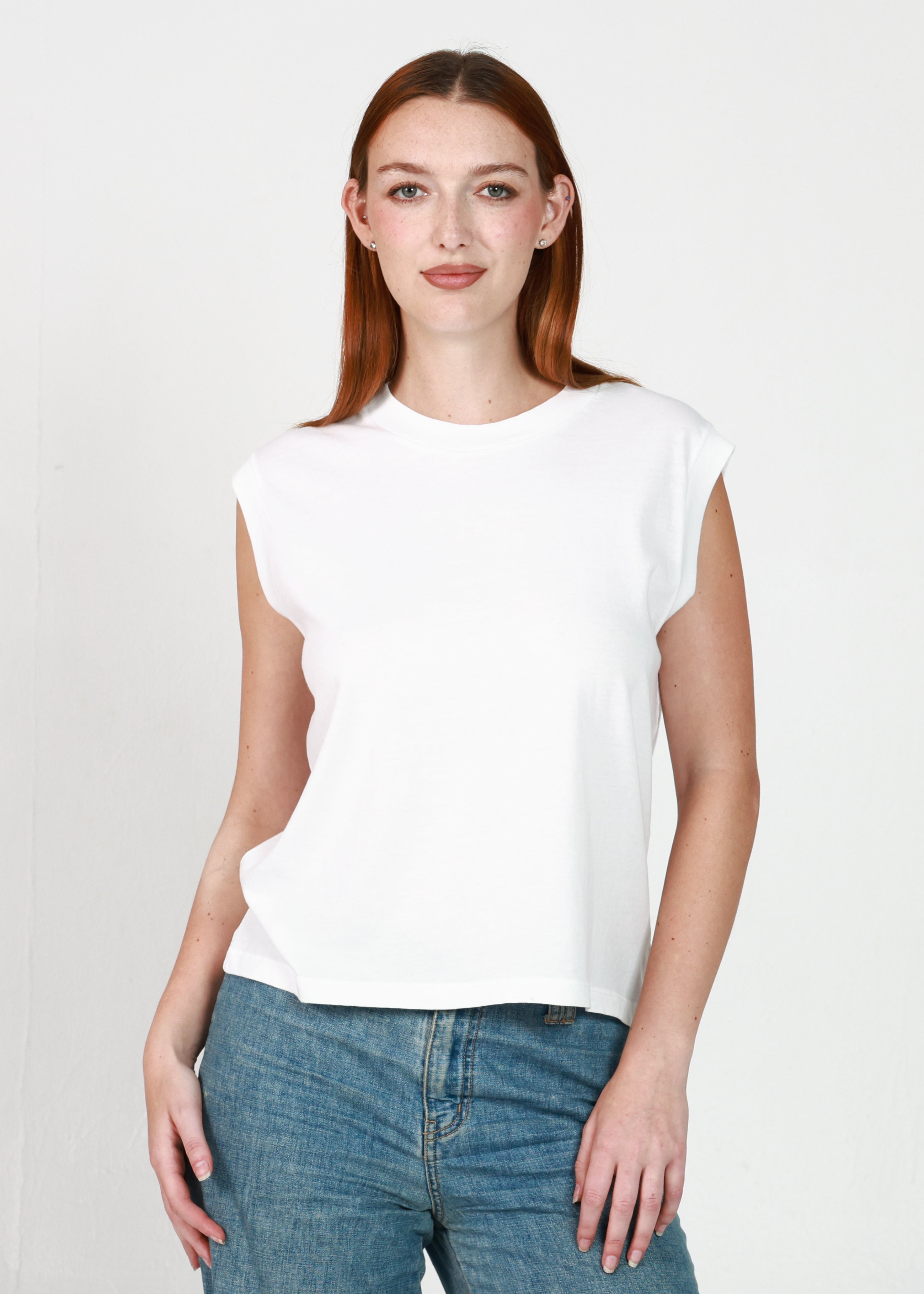Vintage White Moto Tee