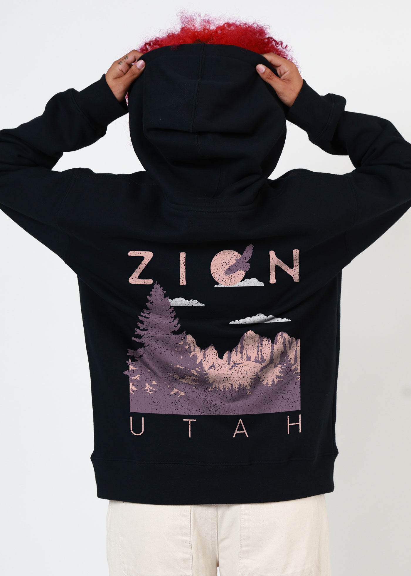 Zion Oversized Black Hoodie