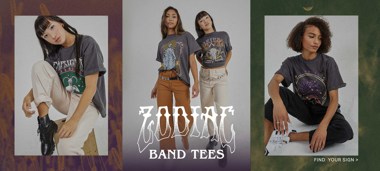 Zodiac band tees links to our zodiac band collection