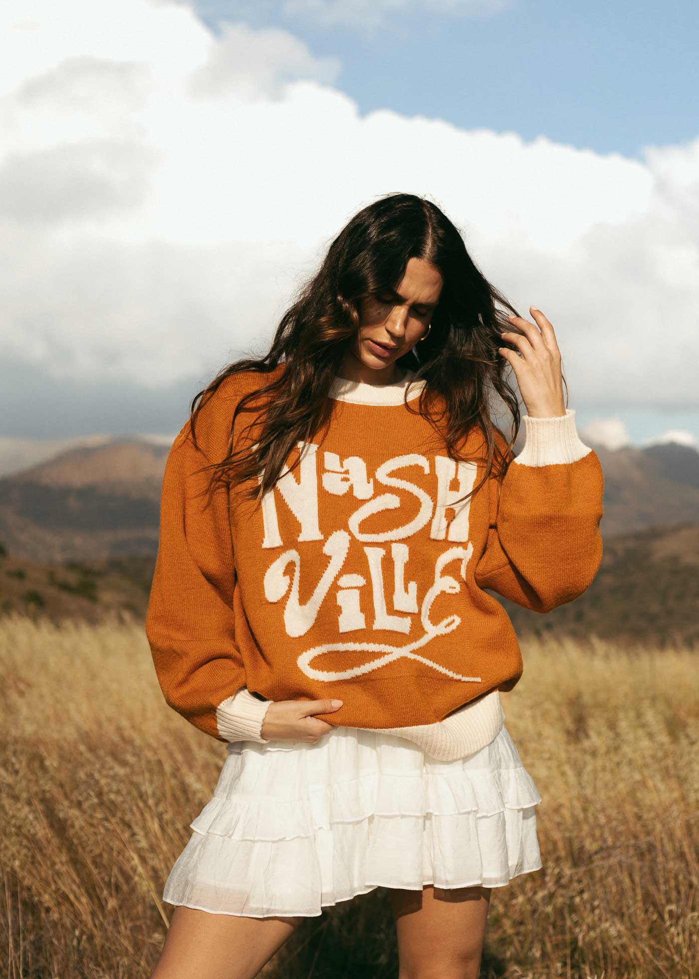 Nashville Terracotta Oversized Sweater