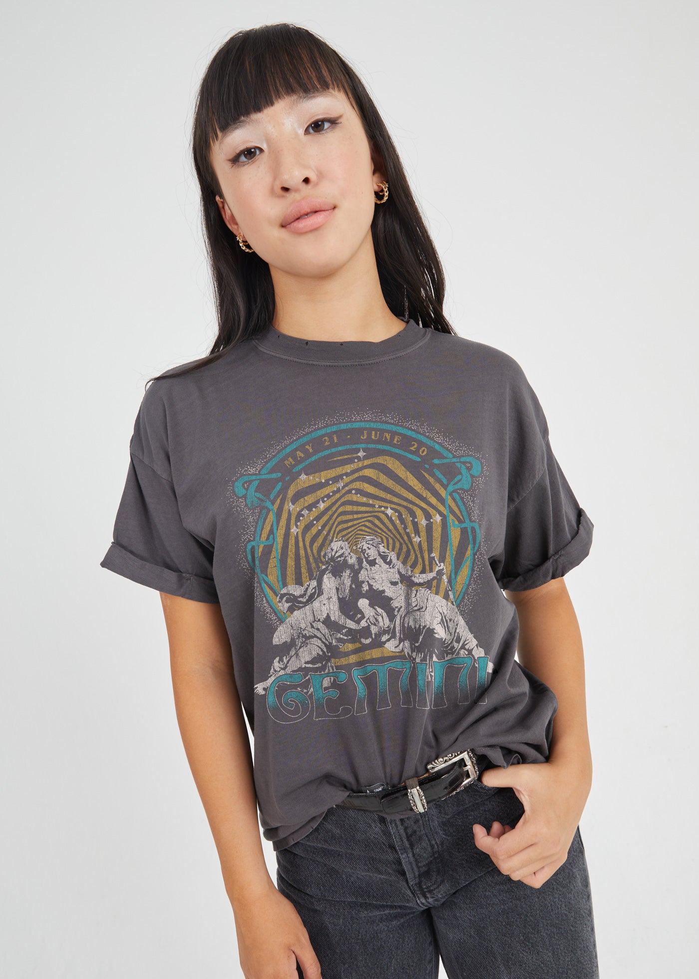 Gemini Band Black Boyfriend Tee